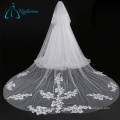 Sequined Soft Tulle Velo nupcial hermoso con cuentas de encaje